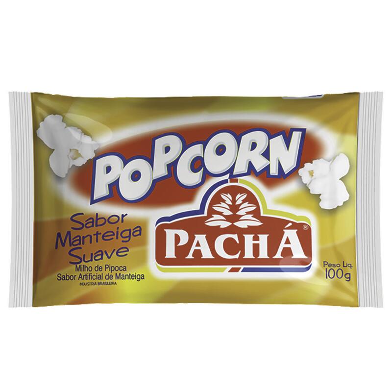 Milho para Pipoca de Micro-ondas Pachá Manteiga Suave 100g