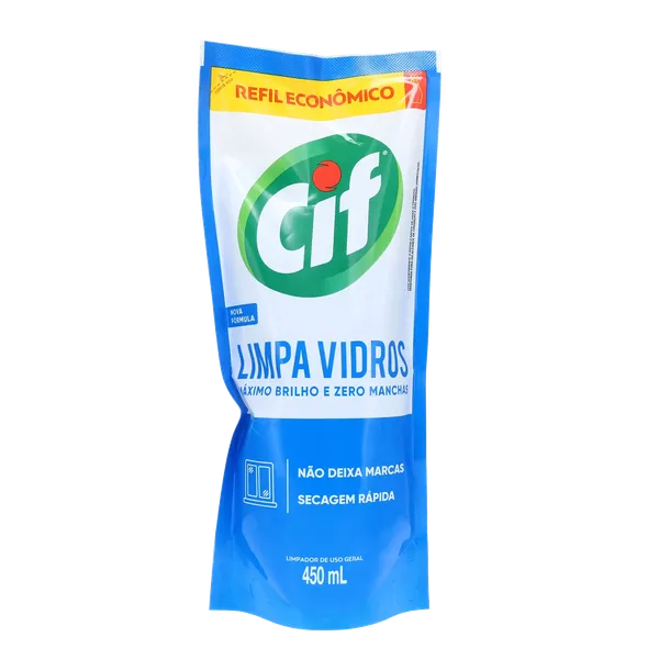 Limpa-vidros Cif 450ml - Refil - Sachê