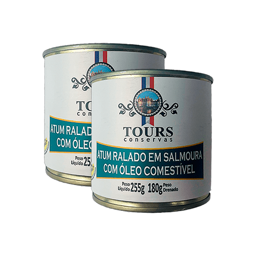 Kit 2x: Atum Ralado Em Óleo Tours 255g