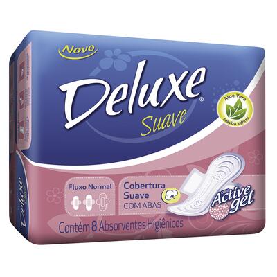 Absorvente Deluxe Suave com abas 8 un