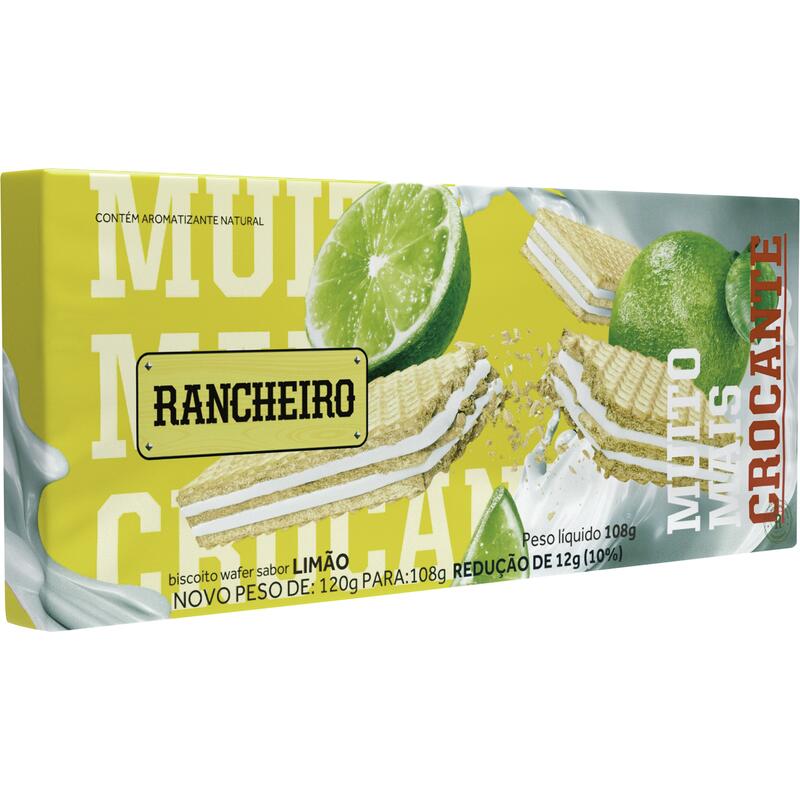 Biscoito Wafer Rancheiro Limão 108g