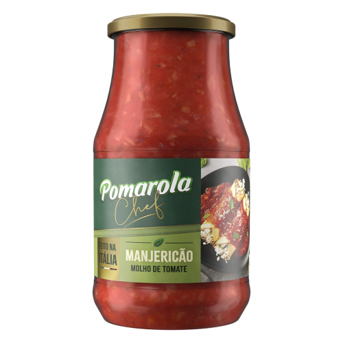 Molho de Tomate Manjericão Pomarola Vidro 420g