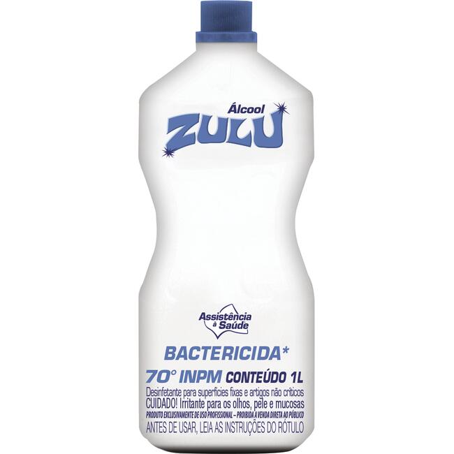 Álcool Bactericida Zulu 70° INPM 1L
