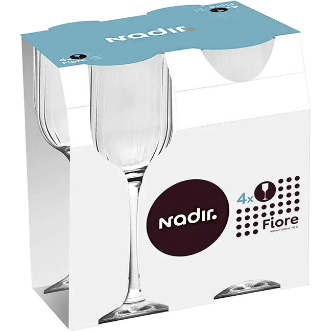 Conjunto de Taças para Vinho Nadir Fiore 400ml 4un