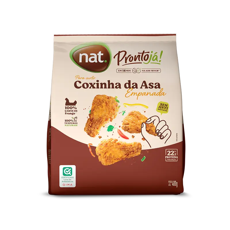 Coxinha da Asa de Frango NAT Prnto Já! Empanada Congelada 400g