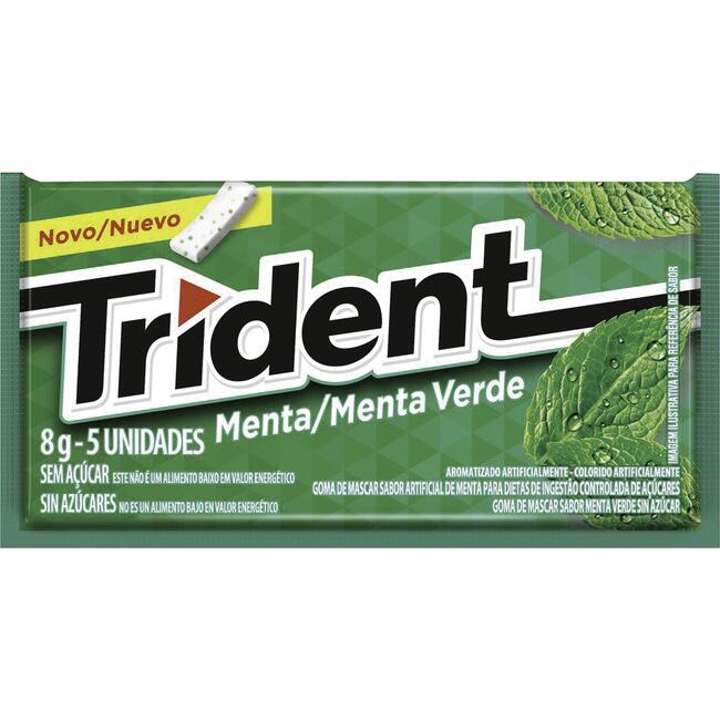 Chiclete Adams Trident Menta 8g