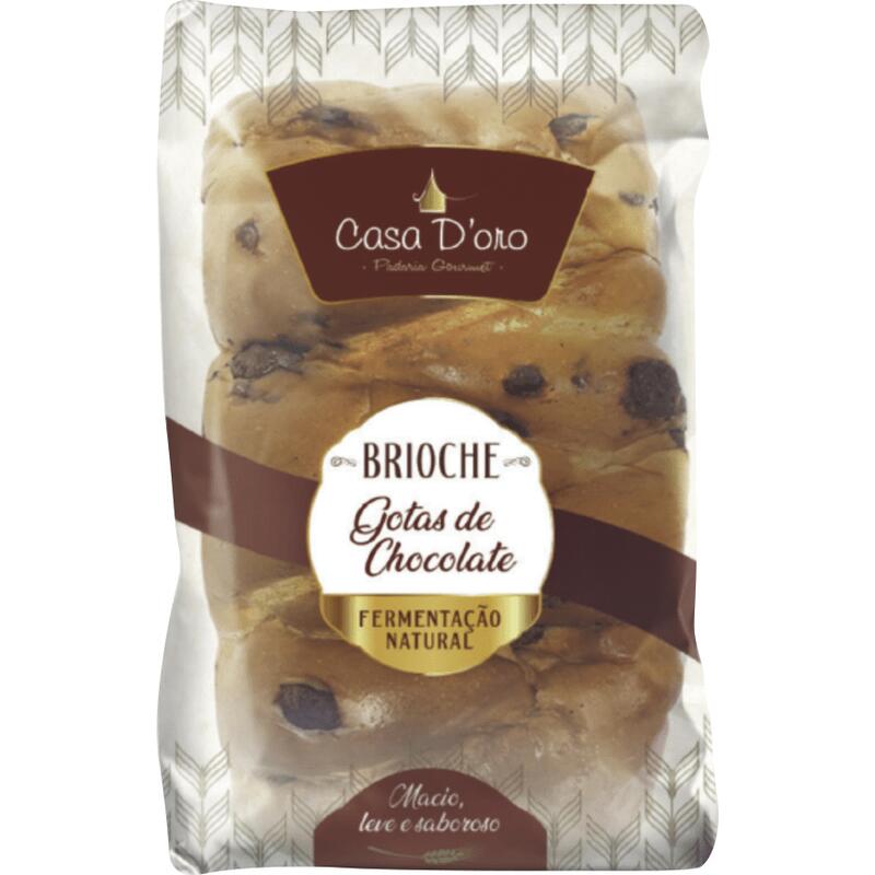 Pão Brioche Casa D'Oro Gotas de chocolate 300g