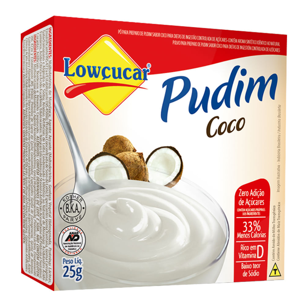 Pudim Lowçucar Zero Coco 25g
