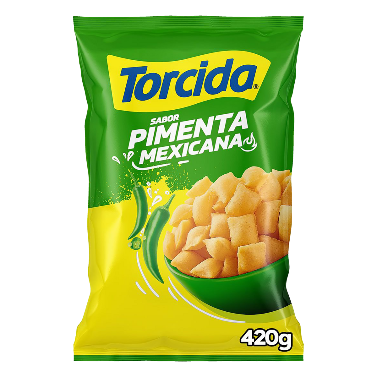 Salgadinho de Trigo Pimenta Mexicana Torcida Pacote 420g