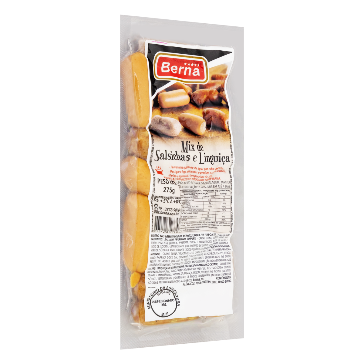 Mix de Salsicha e Linguiça Berna 275g