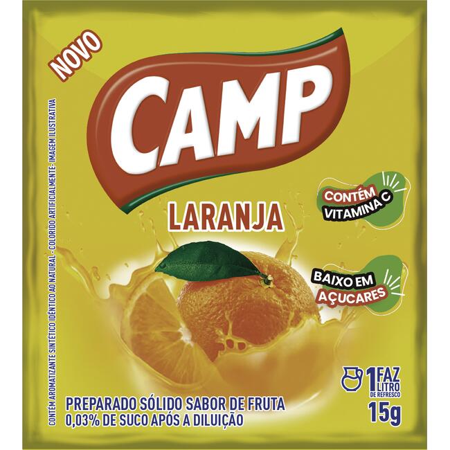Refresco em Pó Camp Laranja 15g