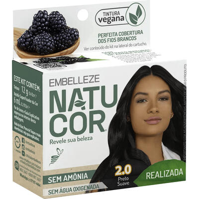Tintura para Cabelo Natucor 2.0 Preto Suave 1 kit