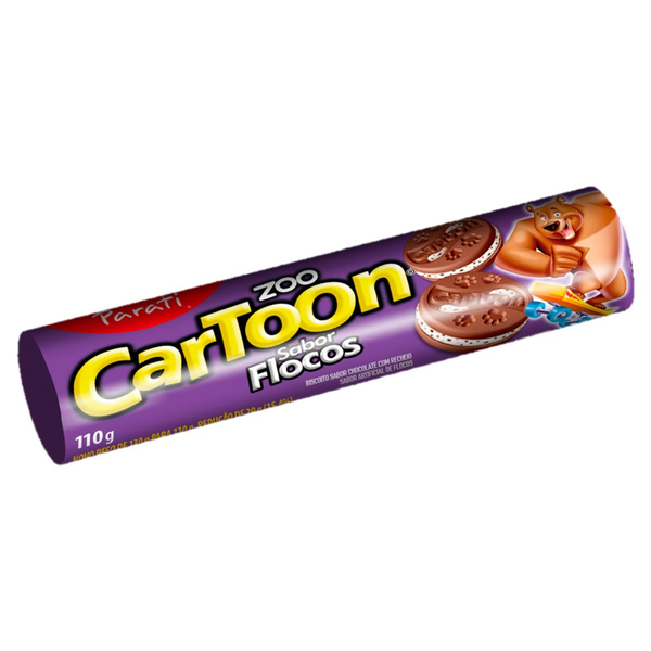Biscoito Recheado Cartoon Parati 110g - Flocos