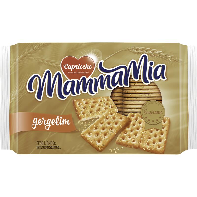 Biscoito Integral Mamma Mia Cracker gergelim 400g