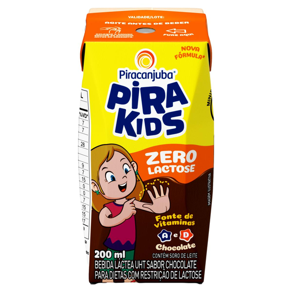 Achocolatado Pirakids Zero Lactose 200ml
