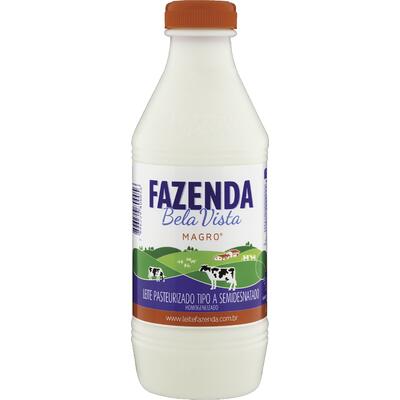 Leite Pasteurizado Homogeneizado Tipo A Semidesnatado Fazenda Bela Vista Garrafa 1l