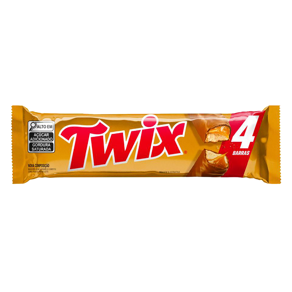 Chocolate TWIX Biscoito e Caramelo 80g