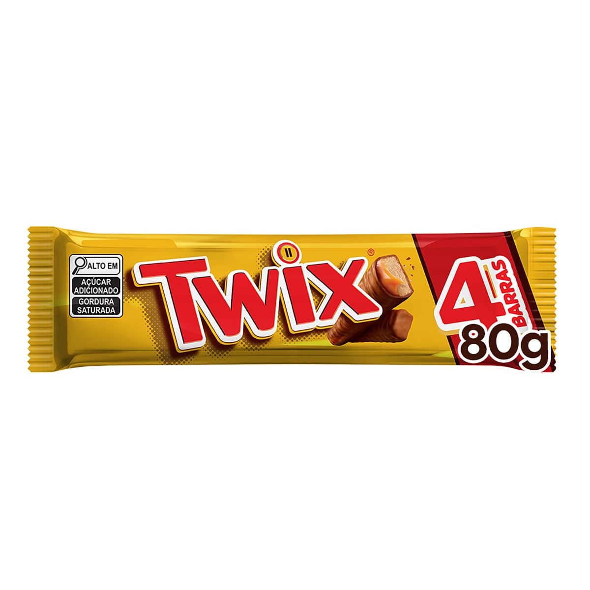 Chocolate TWIX Biscoito e Caramelo 80g