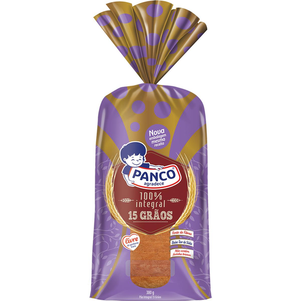 Pão Integral Panco 380g - 15 Grãos