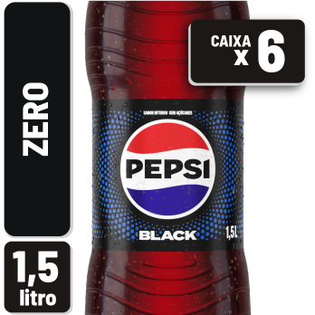 Refrigerante Pepsi Black Pet 1,5L Caixa c/ 6 un