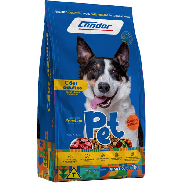 Ração para Cães Condor Pet 1kg - Adulto Essencial