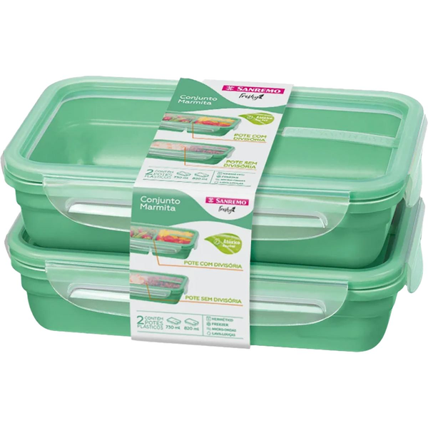 Conjunto de Marmita Sanremo Com 2 Peças - Verde - Ref. SR1753/21C
