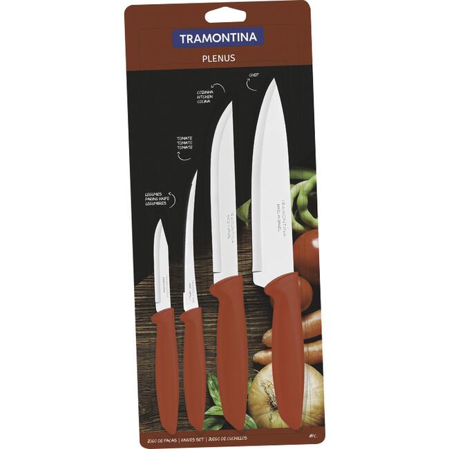 Jogo de Facas Tramontina Vermelho 4 pçs