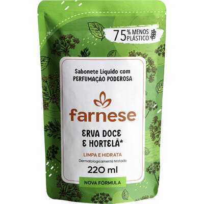 Sabonete Líquido Farnese Erva doce e hortelã 220ml
