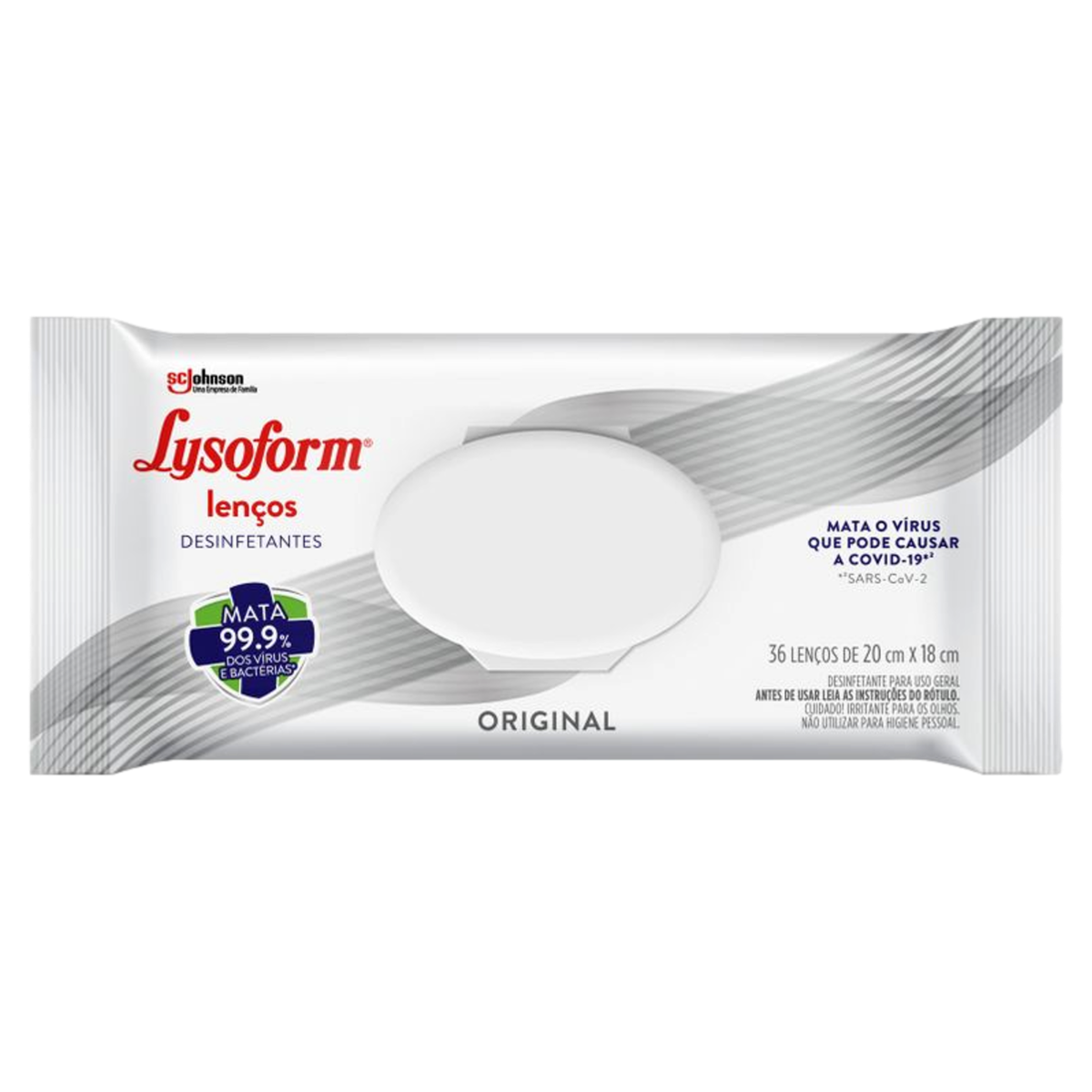 Lenço LYSOFORM Desinfetante Original com 36 Unidades