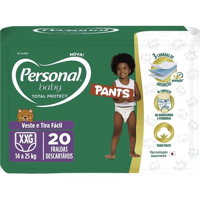 Fralda Descartável Personal Jumbo Pants XXG 20 un