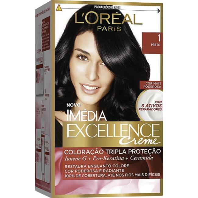 Tintura Permanente Imédia Excellence L’oréal Paris 1.0 Preto