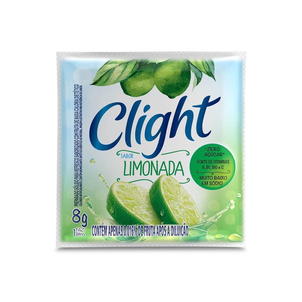 Refresco em pó Clight Sem Açúcar Limonada 8g