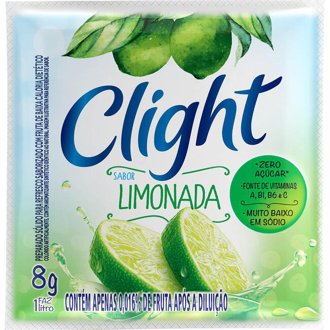 Refresco em pó Clight Sem Açúcar Limonada 8g
