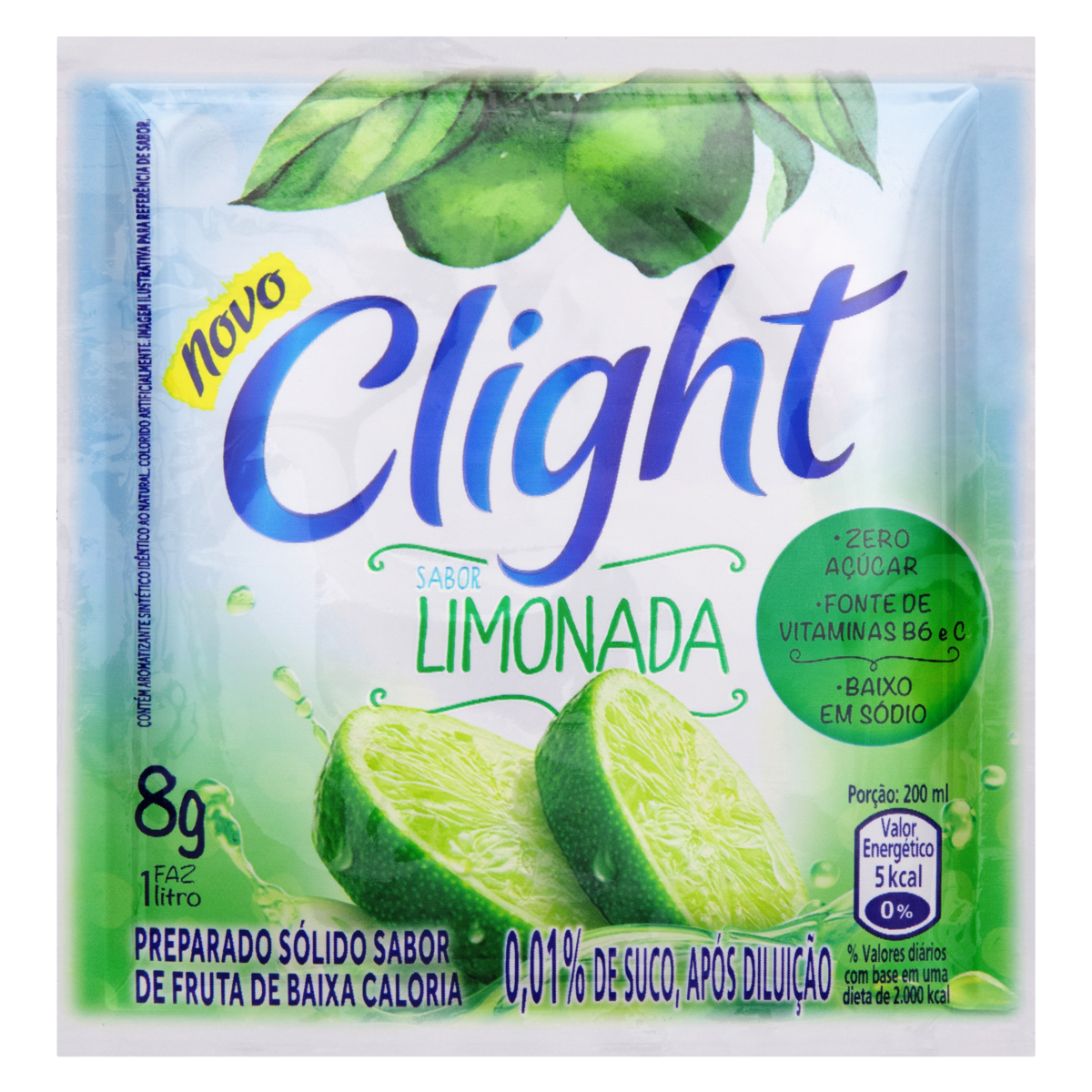 Refresco em pó Clight Sem Açúcar Limonada 8g
