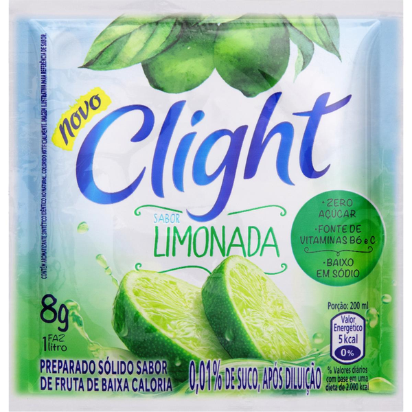 Refresco em pó Clight Sem Açúcar Limonada 8g