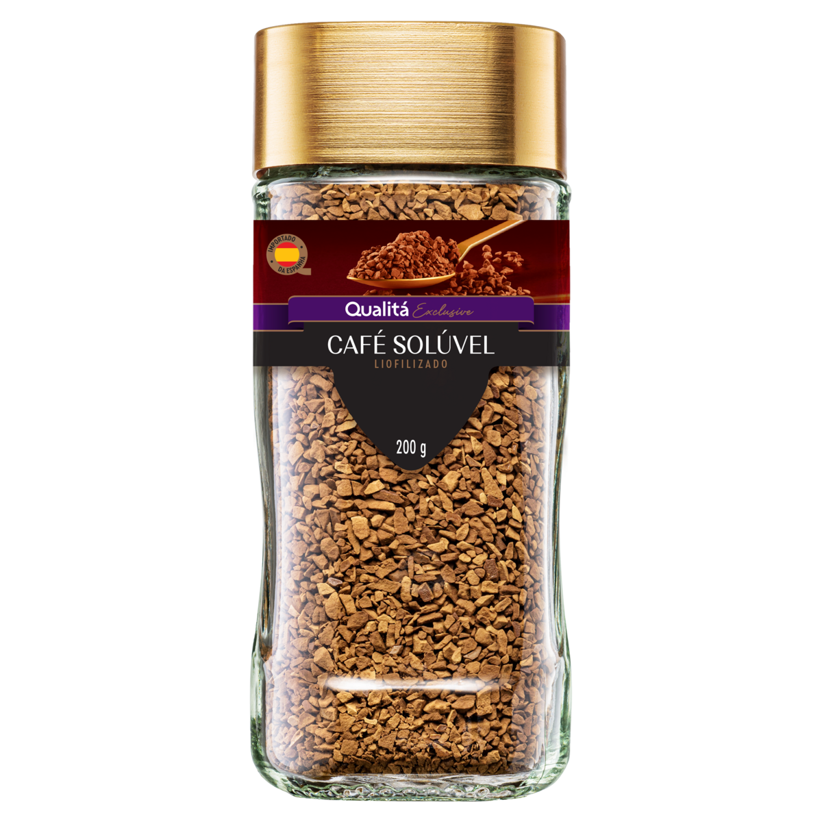 Café Solúvel Liofilizado Qualitá Exclusive Vidro 200g