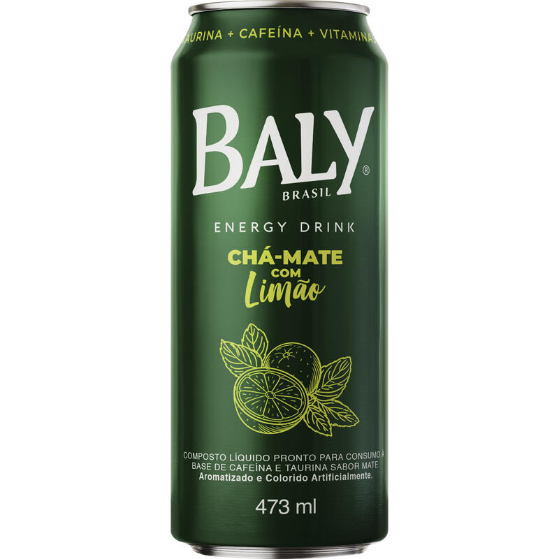 Energético Baly Chá Mate com Limão 473ml