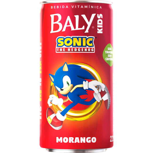 Bebida Composta Gaseificada Baly Sonic Morango 220ml