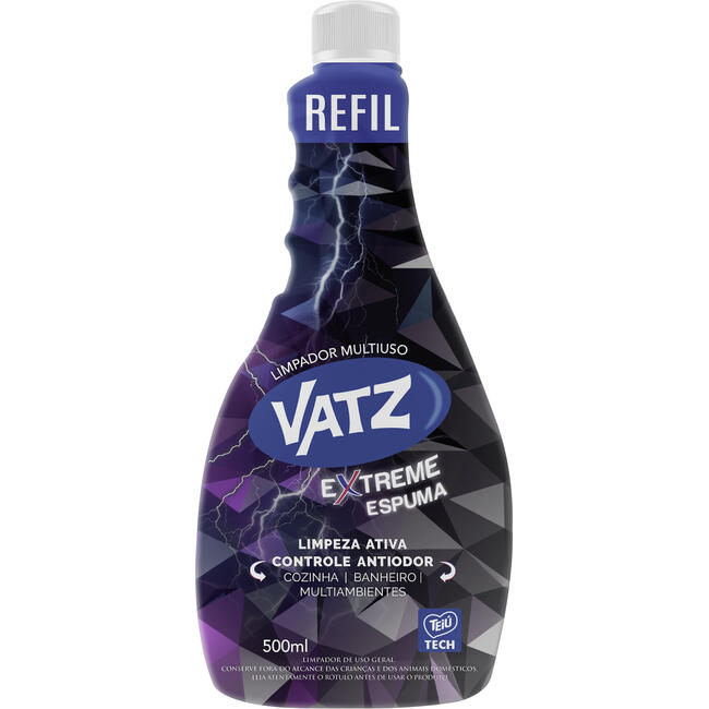 Limpador Multiuso Vatz Extreme Espuma Refil 500ml