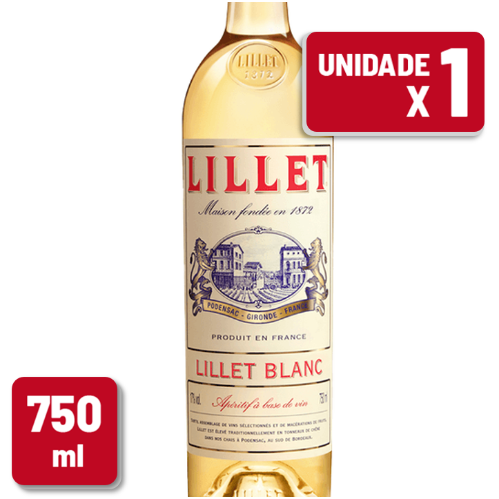 Aperitivo Lillet Blanc Garrafa Vidro 750ml