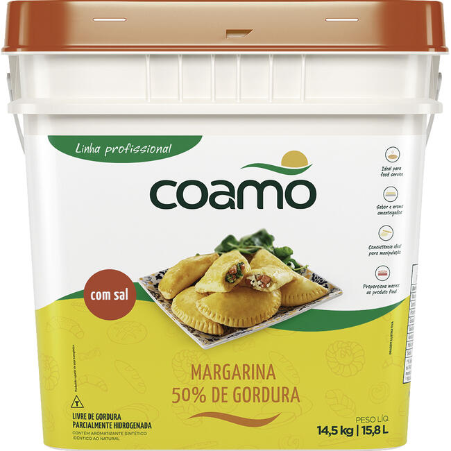 Margarina Coamo 50% Lipídios Com Sal 14,5kg
