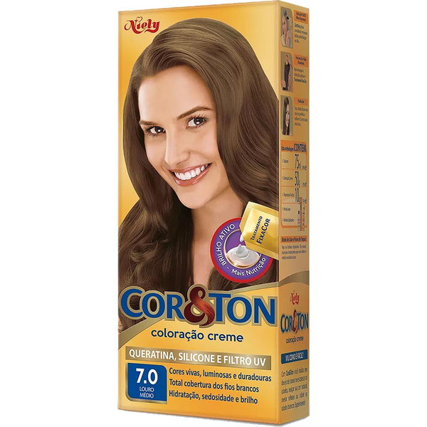 Tintura Cor&Ton 125g - N. 7.0 - Louro-médio