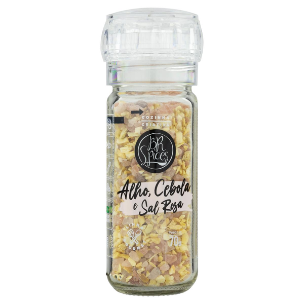 Sal BR Spices 70g - Com Moedor - Alho e Cebola