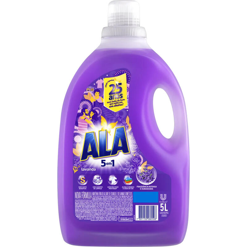 Lava Roupas Líquido Ala Lavanda 5L
