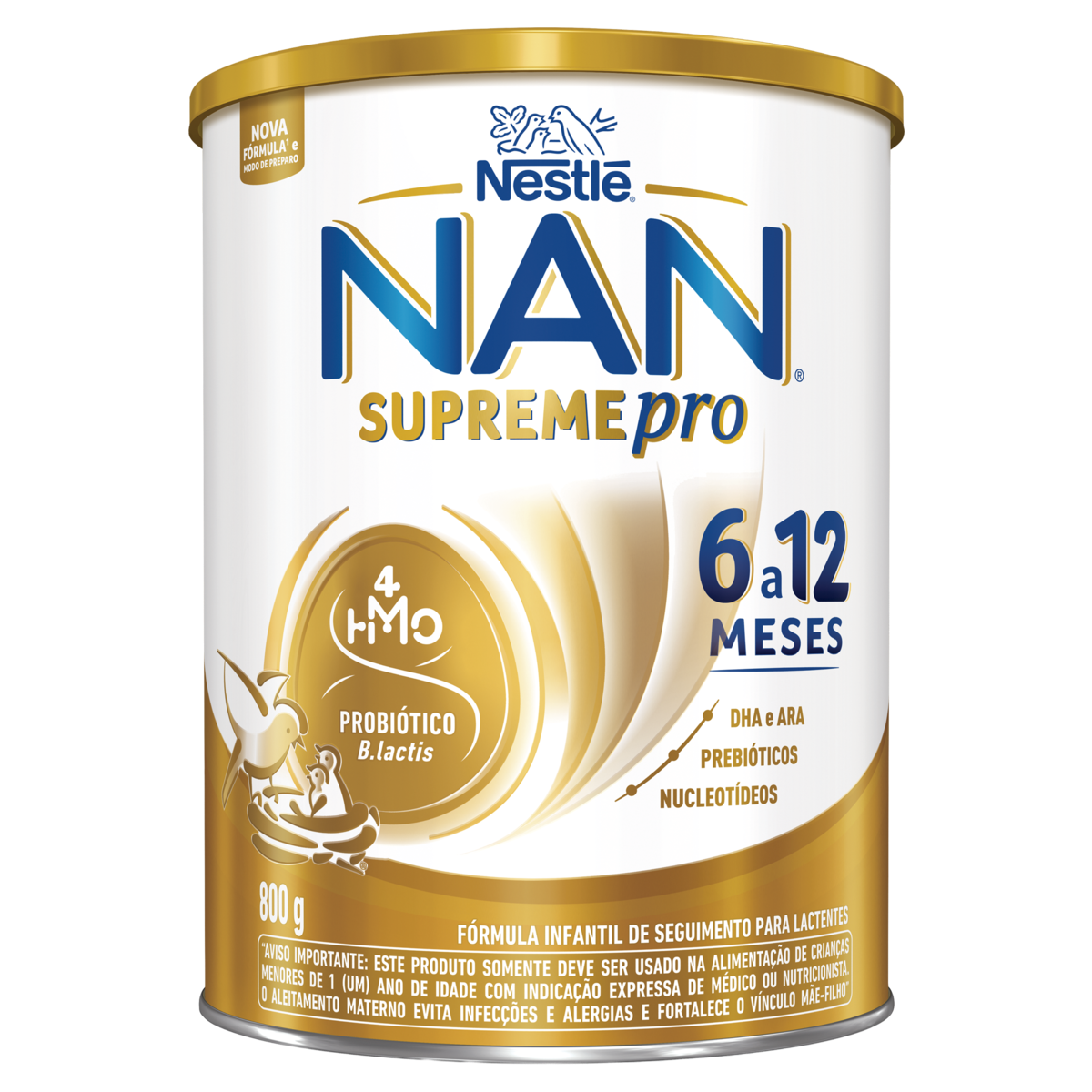Fórmula Infantil NAN Supreme Pro 0 a 12 Meses 800g