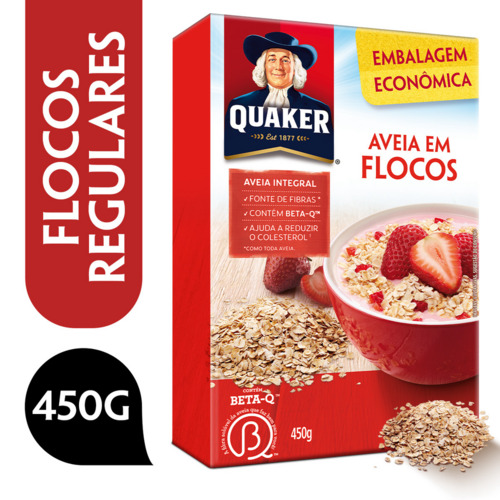 Aveia Integral em Flocos Quaker 450g