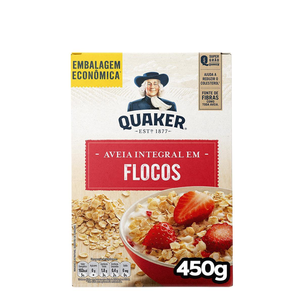 Aveia Integral em Flocos Quaker 450g