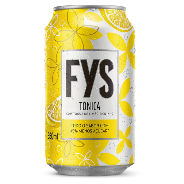 Água Tônica com toque de Limão Siciliano FYs Lata 350ml