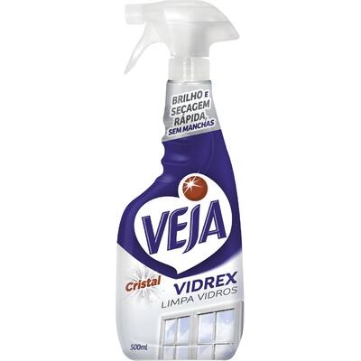 Limpa Vidro Veja Vidrex Cristal Pulverizador 500ml