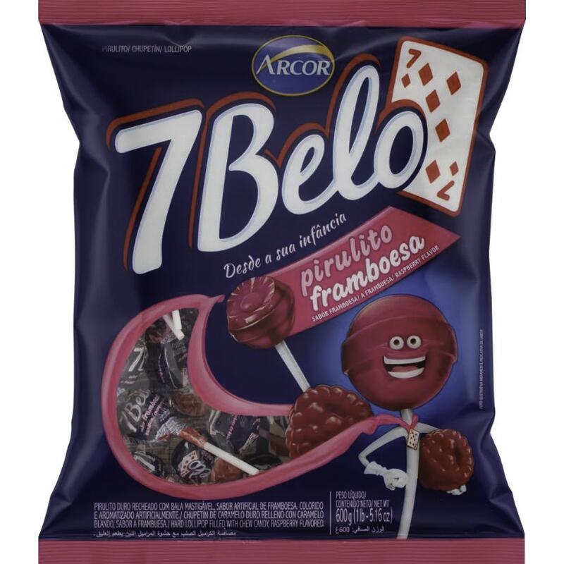 Pirulito Arcor 7 Belo Framboesa 600g